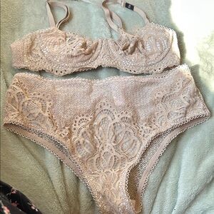 Victoria's Secret Lace Set in Beige